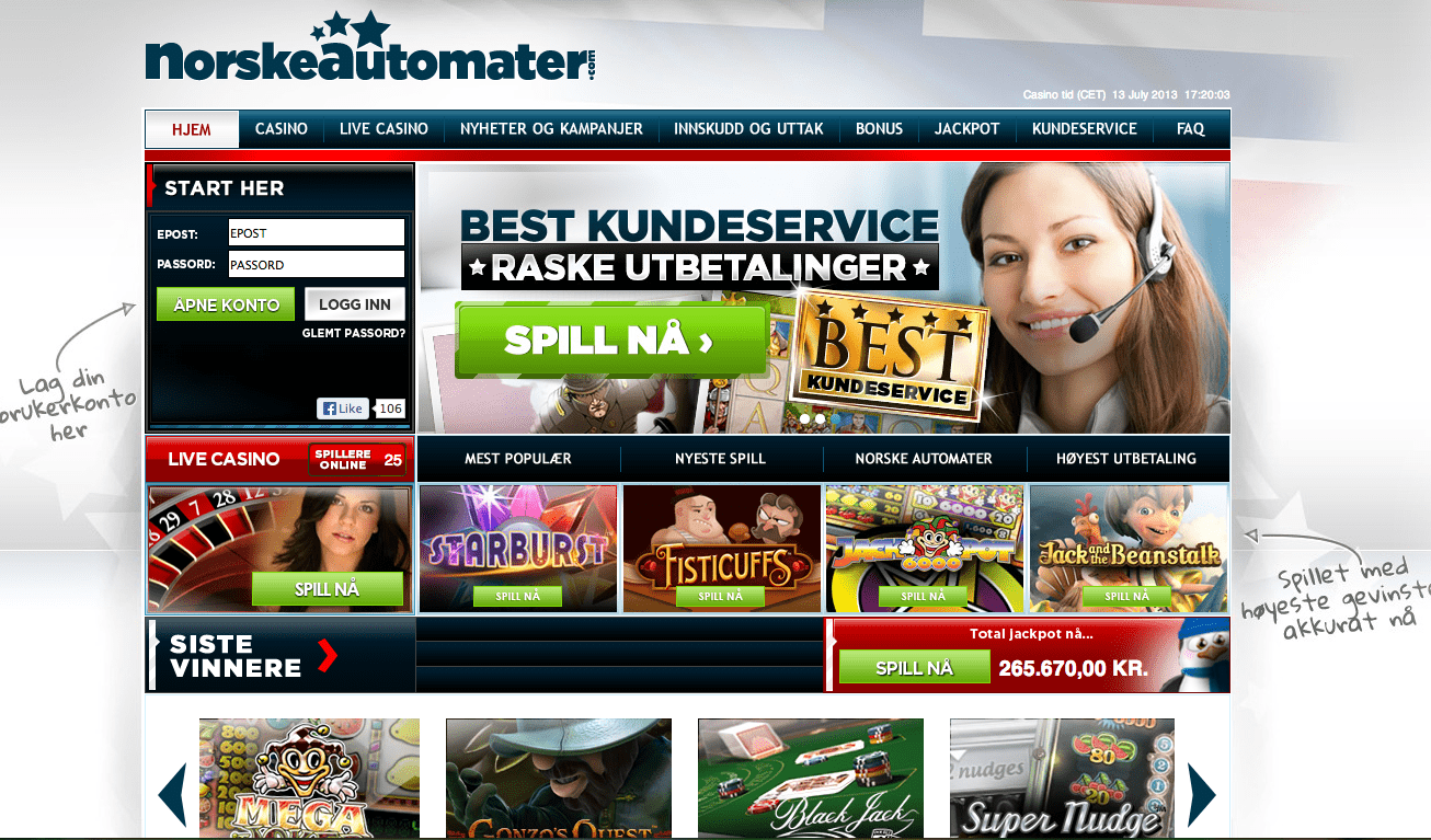 norskeautomater lobby