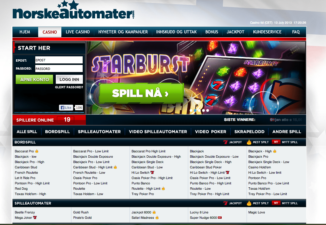 norskeautomater lobby